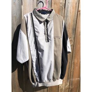 Vintage vertical striped, short sleeve button up